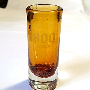 1800 Tequila Hand-blown Amber Shot Glasses- Set of 3